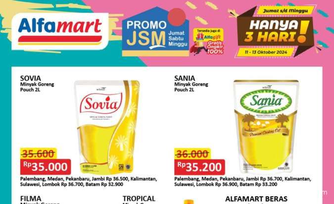 Promo Minyak Goreng di Superindo, Indomaret dan Alfamart Weekend Selama 3 Hari