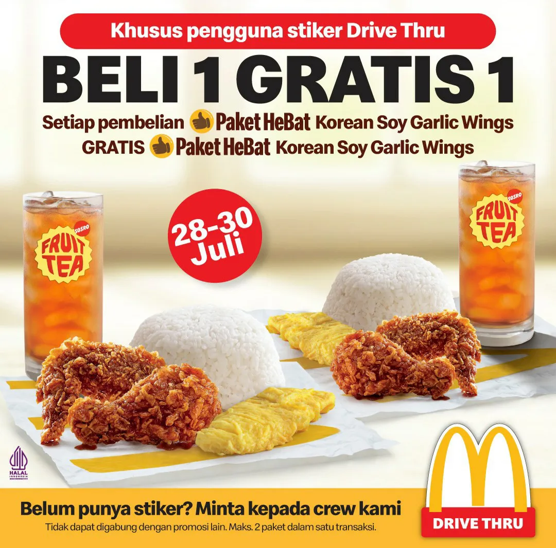 Promo McD Beli 1 Gratis 1