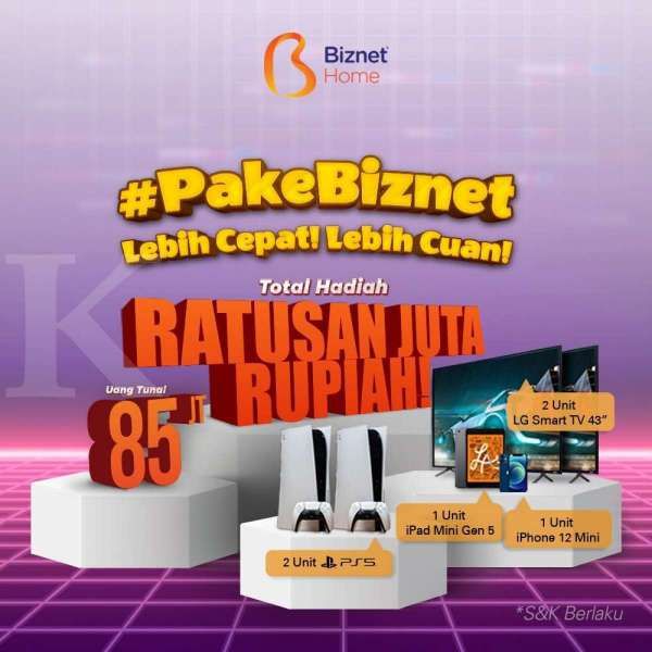 Periode April-Juni, Biznet beri promo #PakeBiznet Lebih Cepat! Lebih Cuan!