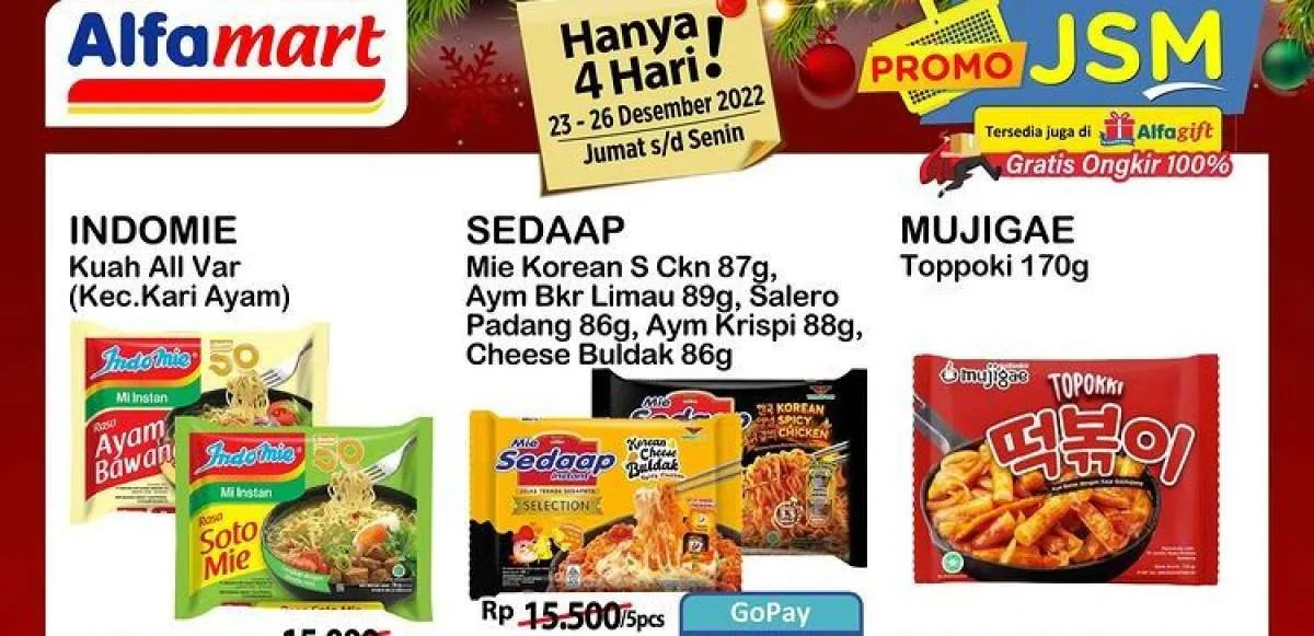 Harga Promo JSM Alfamart 23-26 Desember 2022, Produk Hemat dengan Gratis Ongkir