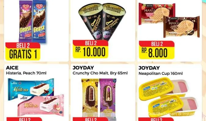 Promo Alfamart Carnaval Ice Cream 1-15 Juli 2026, Joyday Cup Beli 2 Gratis 1