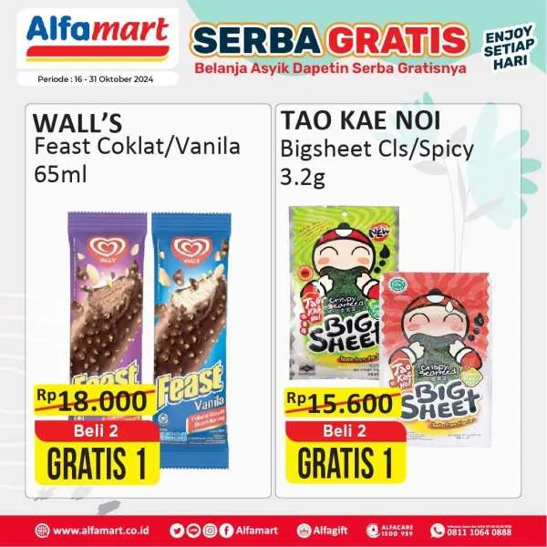 Promo Alfamart Serba Gratis Periode 16-30 Oktober 2024