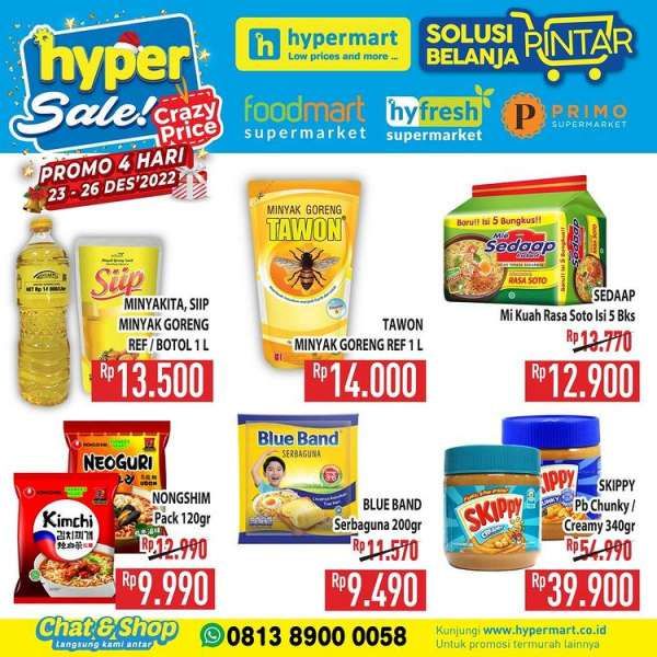 Harga Promo JSM Hypermart Hyper Diskon Weekend 23-26 Desember 2022