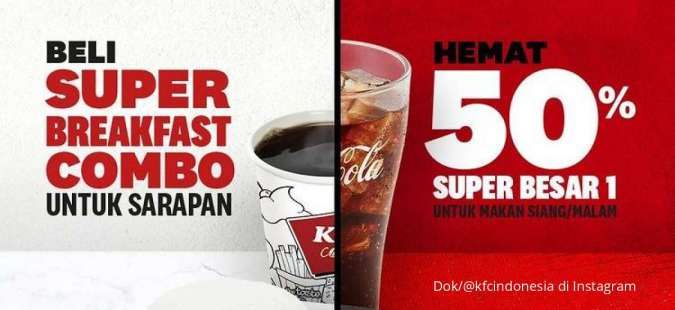 Promo KFC Super Besar Hemat 50% & Rosemary Grillend Chicken di September 2022