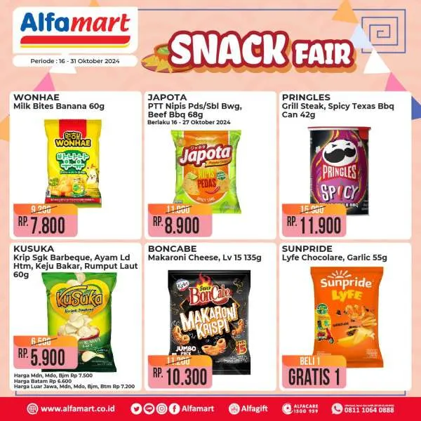 Promo Alfamart Snack Fair Periode 16-31 Oktober 2024