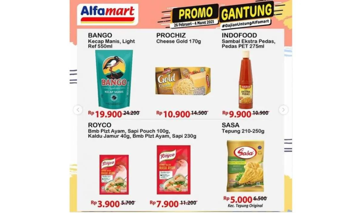  Promo Alfamart Gantung diskon gajian untung, Senin 1 Maret 2021!