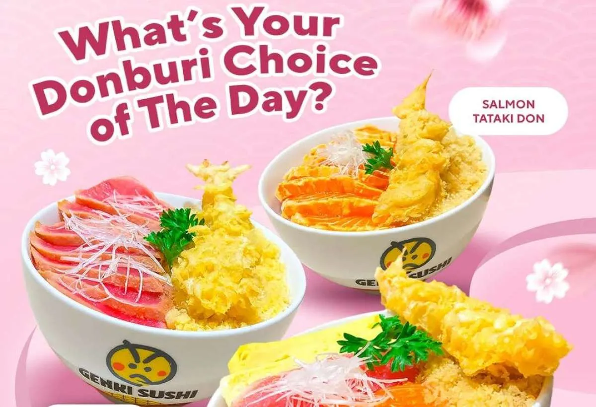 Persediaan Terbatas! Promo Genki Sushi Donburi Free Ocha, Miso Soup dan Ice Cream