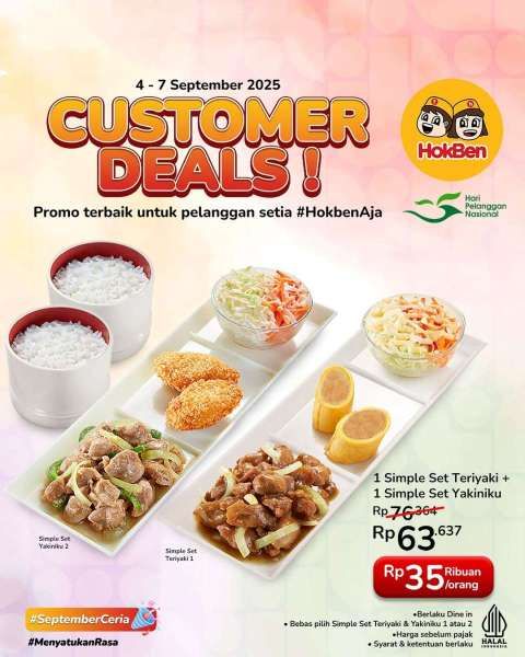 Promo HokBen Hari Pelanggan Nasional 4-7 September 2025