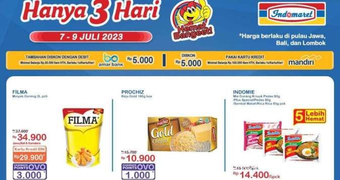 Promo JSM Indomaret 8 Juli 2023, Harga Berlaku di Jawa-Bali dan Lombok