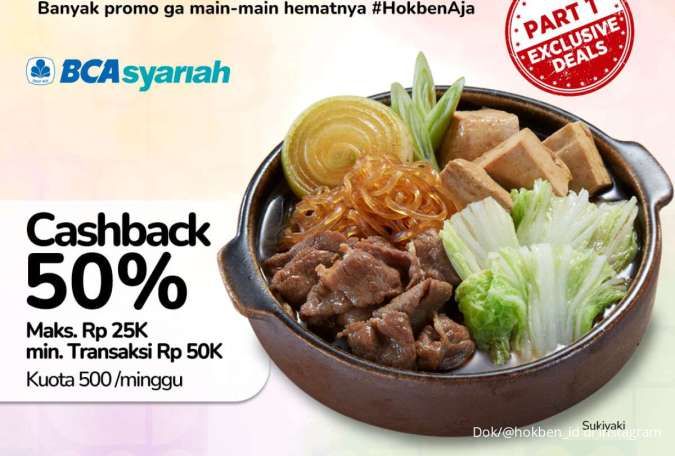 Promo HokBen dengan BRI & BCA Syariah September 2025, Diskon Spesial Weekend