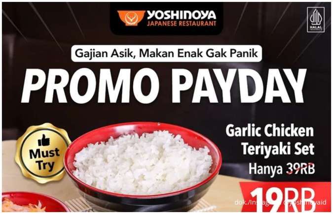 Makan Puas Tanpa Was-Was! Promo Payday Yoshinoya Cuma Seminggu, Diskon sampai 50%
