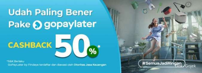 Promo Tokopedia 13-24 Maret, Belanja Kebutuhan Rumah Pakai GoPayLater Cashback 50%