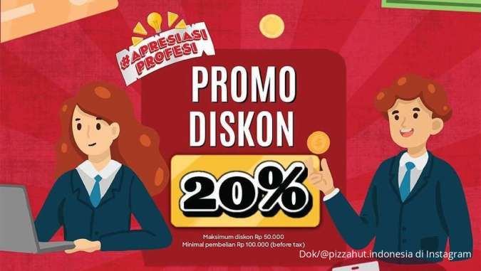 Promo Pizza Hut Diskon 20% Spesial untuk Banker, Berlaku Mulai Senin 29 Januari 2024