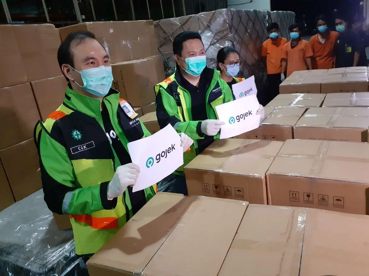 Gojek datangkan 5 juta masker dari Tiongkok untuk mitra driver