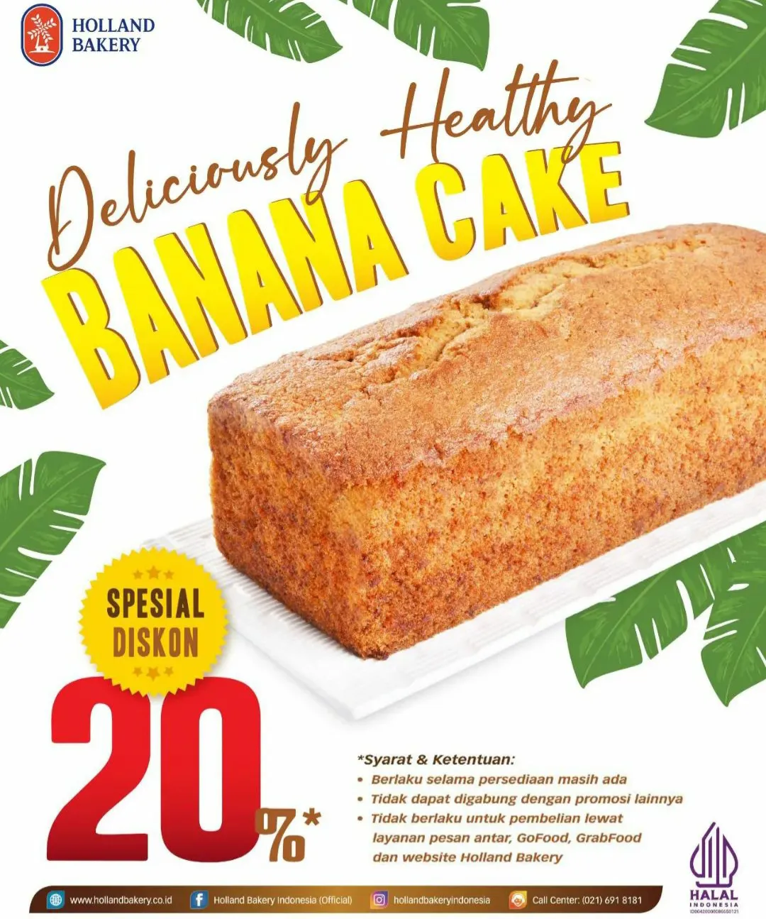 holland bakery menu Banana Cake