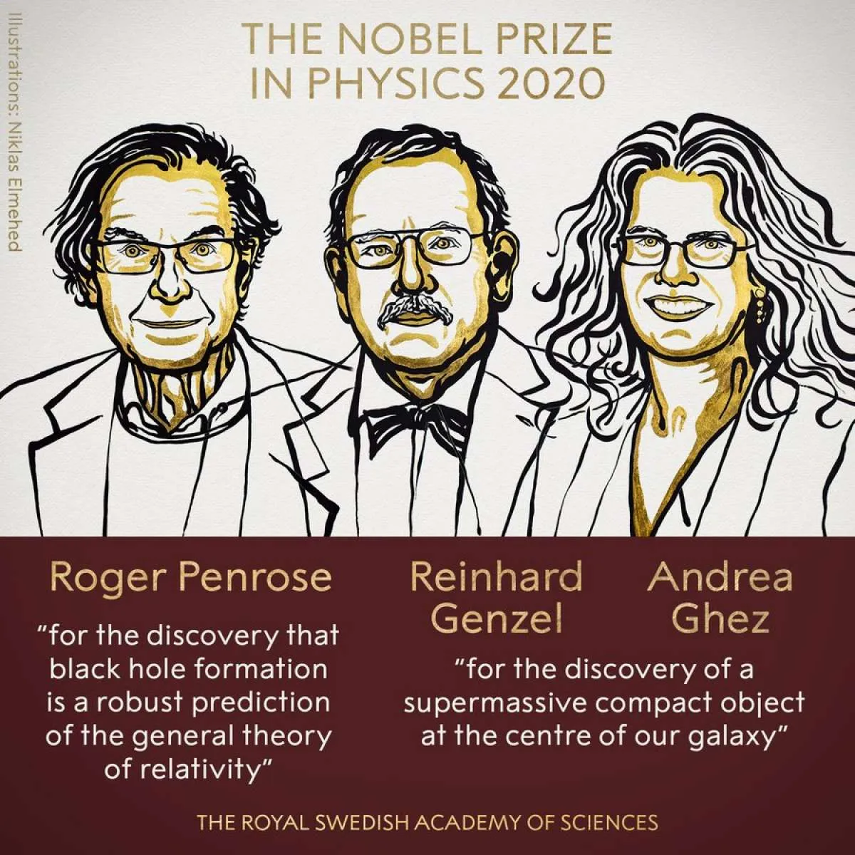 Nobel Fisika 2020 jatuh kepada tiga peneliti lubang hitam
