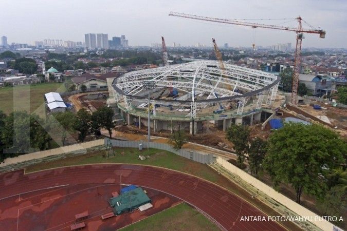 Konstruksi venue Velodrome Rawamangun capai 68,2%