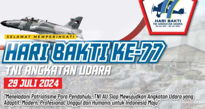 Ucapan Selamat Hari Bhakti TNI AU ke-77 Tahun yang Penuh Motivasi dan Semangat 