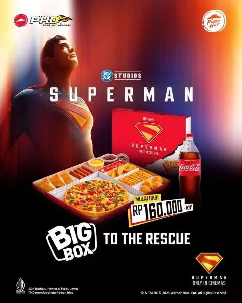 Promo Pizza Hut x Superman Paket Komplit Terbatas