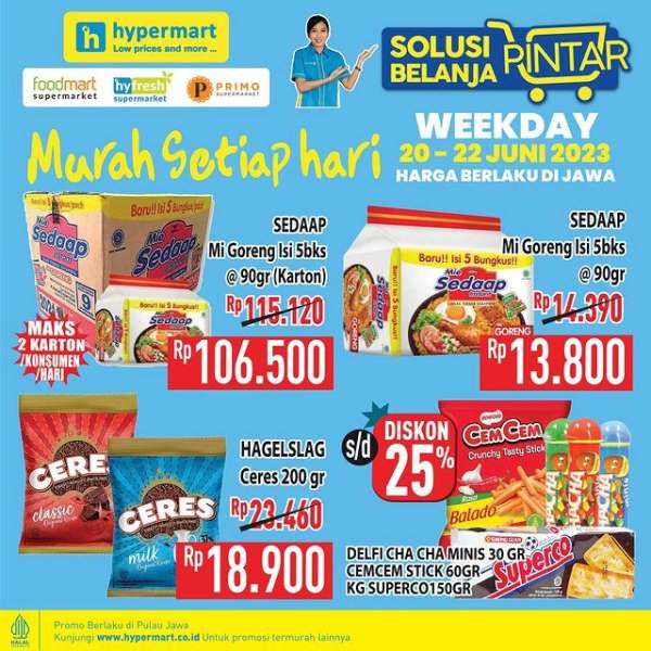 Promo Hypermart Hyper Diskon Weekday Periode 20-22 Juni 2023