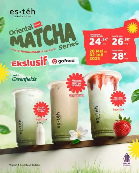 Promo Esteh Indonesia Oriental Matcha Series GoFood
