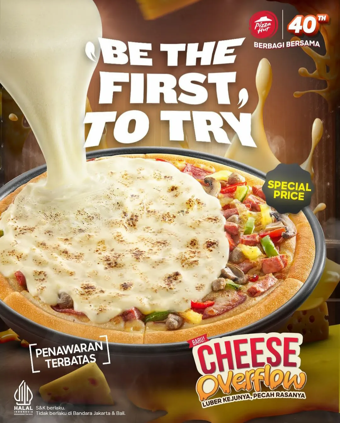 Pizza Hut menu baru Cheese Overflow Pasta & Pizza