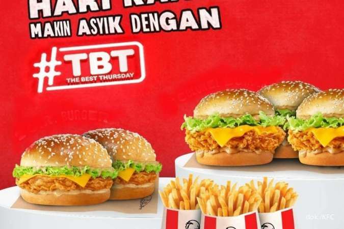 Promo KFC 23 Juni 2022, Paket The Best Thursday 2 dan 5 622 dari Ayam Hingga Burger