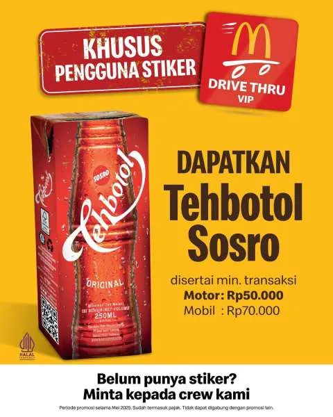 Promo McD Gratis Teh Botol