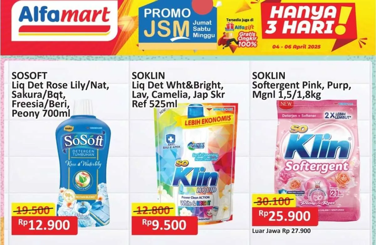 Promo Deterjen & Sabun Mandi Weekend 5 April 2025, Potongan Harga Sampai Besok