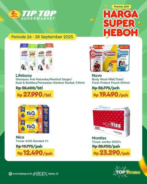 Promo JSM Tip Top 26-28 September 2025