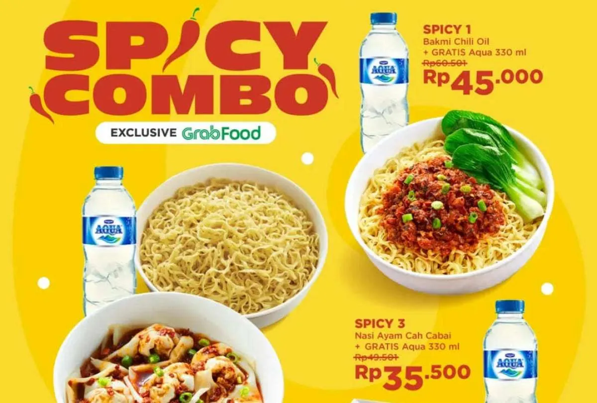 Promo Bakmi GM Spicy Combo Via GrabFood, 3 Paket Favorit Mulai Rp 35.000-an