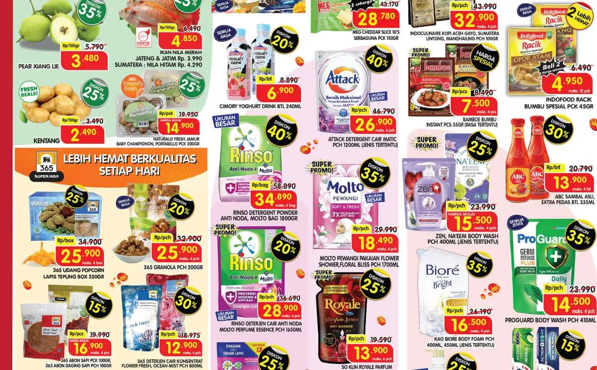 Promo JSM Superindo 11 Mei 2025, Rinso dan Attack Ukuran Besar Diskon 40%