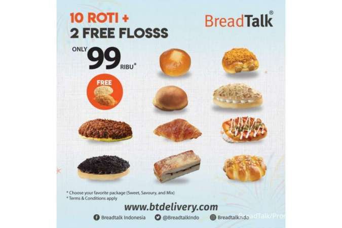 Promo BreadTalk 19 Juli 2021, beli 12 roti hanya bayar Rp 99.000 saja!