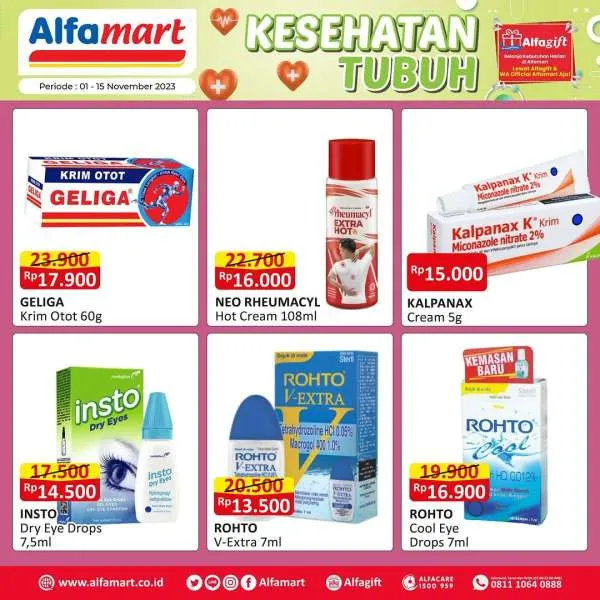 Promo Alfamart Kesehatan Tubuh Periode 1-15 November 2023