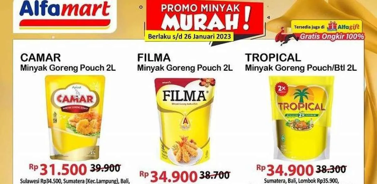 Harga Promo Alfamart Hari Ini 25 Januari 2023, Belanja Minyak Goreng Lebih Murah