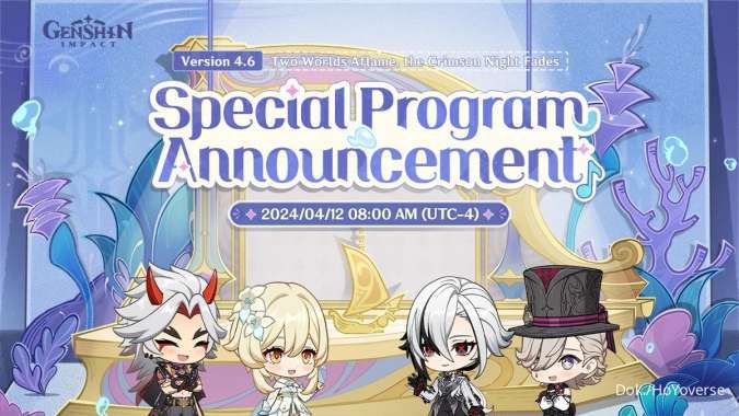 Link Live Streaming Genshin Impact 4.6 Special Program, Siap-Siap Dapat Kode Redeem