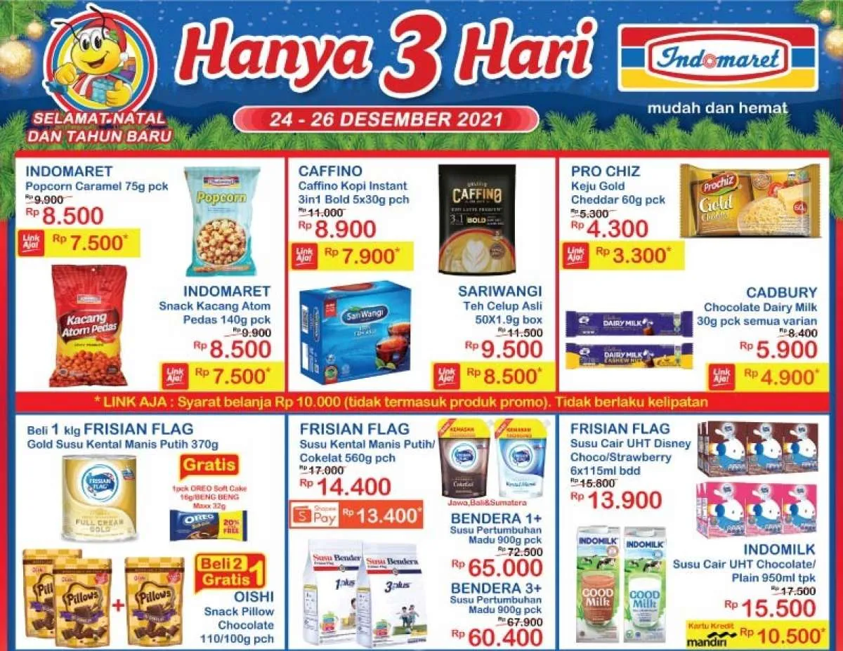 Promo JSM Indomaret 24-26 Desember 2021, Potongan Harga Melimpah di Akhir Pekan
