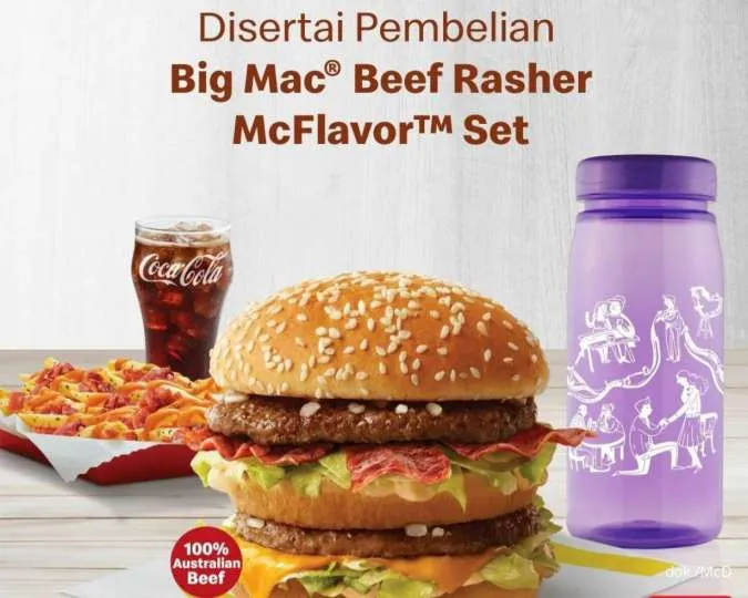 Promo McD Oktober 2022, Beli Paket Big Mac Gratis Botol Aneka Warna