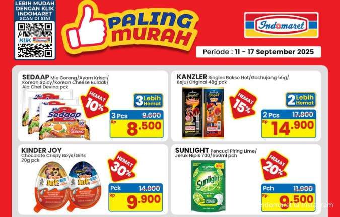 Promo Indomaret 11-17 September 2025, Mie Sedaap & Kanzler Beli Banyak Lebih Hemat