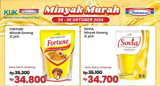 Promo Indomaret Minyak Murah 24-30 Oktober 2024, Ada Ekstra Diskon s/d Rp 5.000