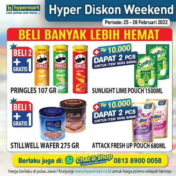 Promo Hypermart Hyper Diskon Weekend Periode 25-28 Februari 2022