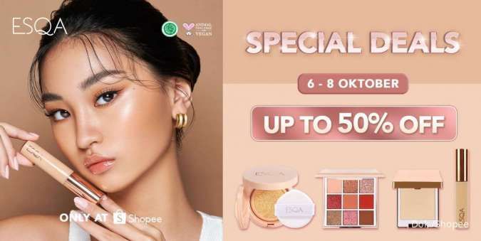 Promo ESQA 6-8 Oktober 2022, Lip Gloss hingga Highlighter Dibanderol Diskon s/d 50%