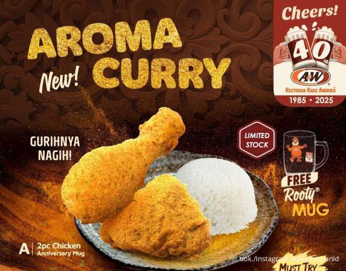 New! Promo A&W Aroma Curry Paket Hemat Plus Gratis Rooty Mug, Persediaan Terbatas