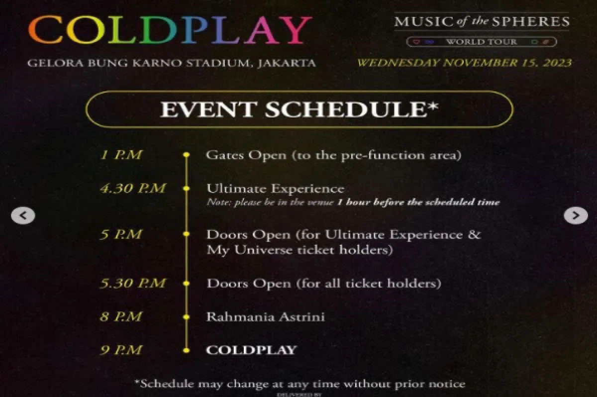 Jangan Telat Nonton Coldplay, Cek Aturan Ganjil Genap Jakarta Hari Ini