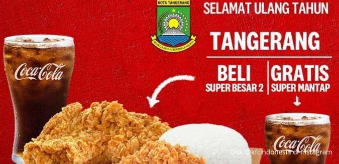 Promo KFC Terbaru 28 Februari 2023, Promo Spesial HUT Kota Sorong dan Tangerang
