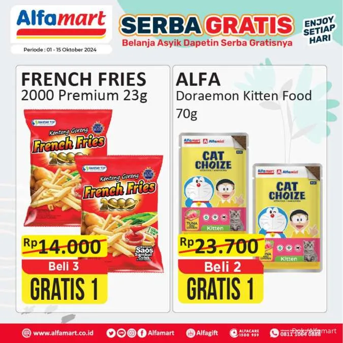 Promo Alfamart Serba Gratis Periode 1-15 Oktober 2024