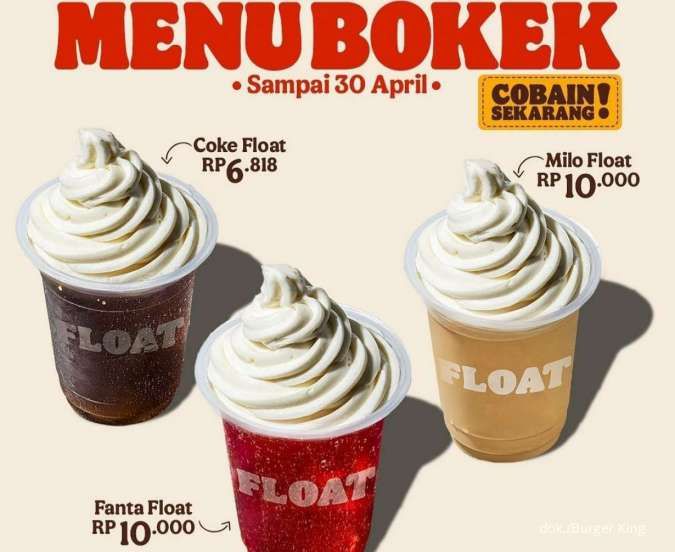 Promo Burger King 15-30 April 2022, Paket Menu Bokek Hemat Mulai Rp 6.000