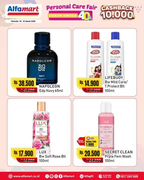 Promo Alfamart Personal Care Fair Periode 16-31 Maret 2025