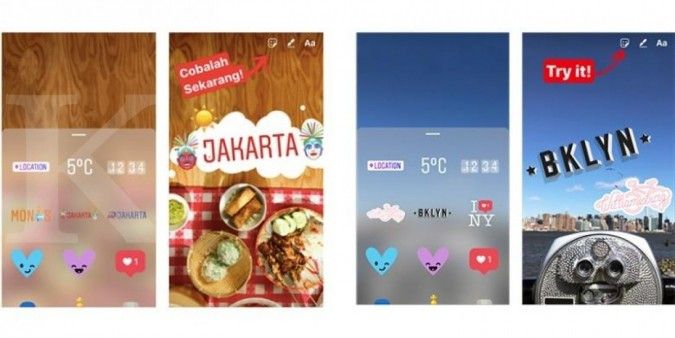 Ada sticker bertema Jakarta di Instagram