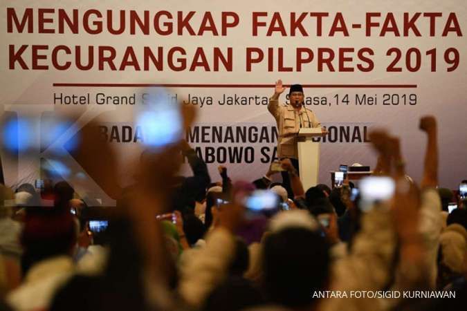 Prabowo: Saya akan menolak hasil penghitungan suara pemilu